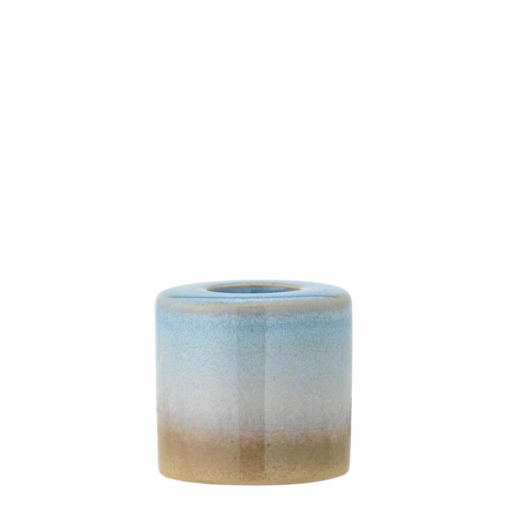 Bloomingville Safie Candle Holder Blue Stoneware